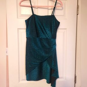 Green sparkly dress